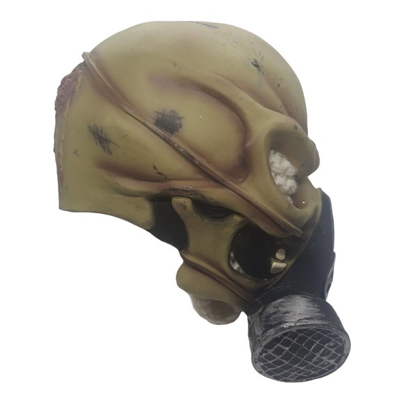 Full Face Latex Gas Mask Skull Alien Head Gasmask Halloween Costume Horr… - Picture 2 of 12